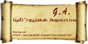 Györgyjakab Augusztina névjegykártya